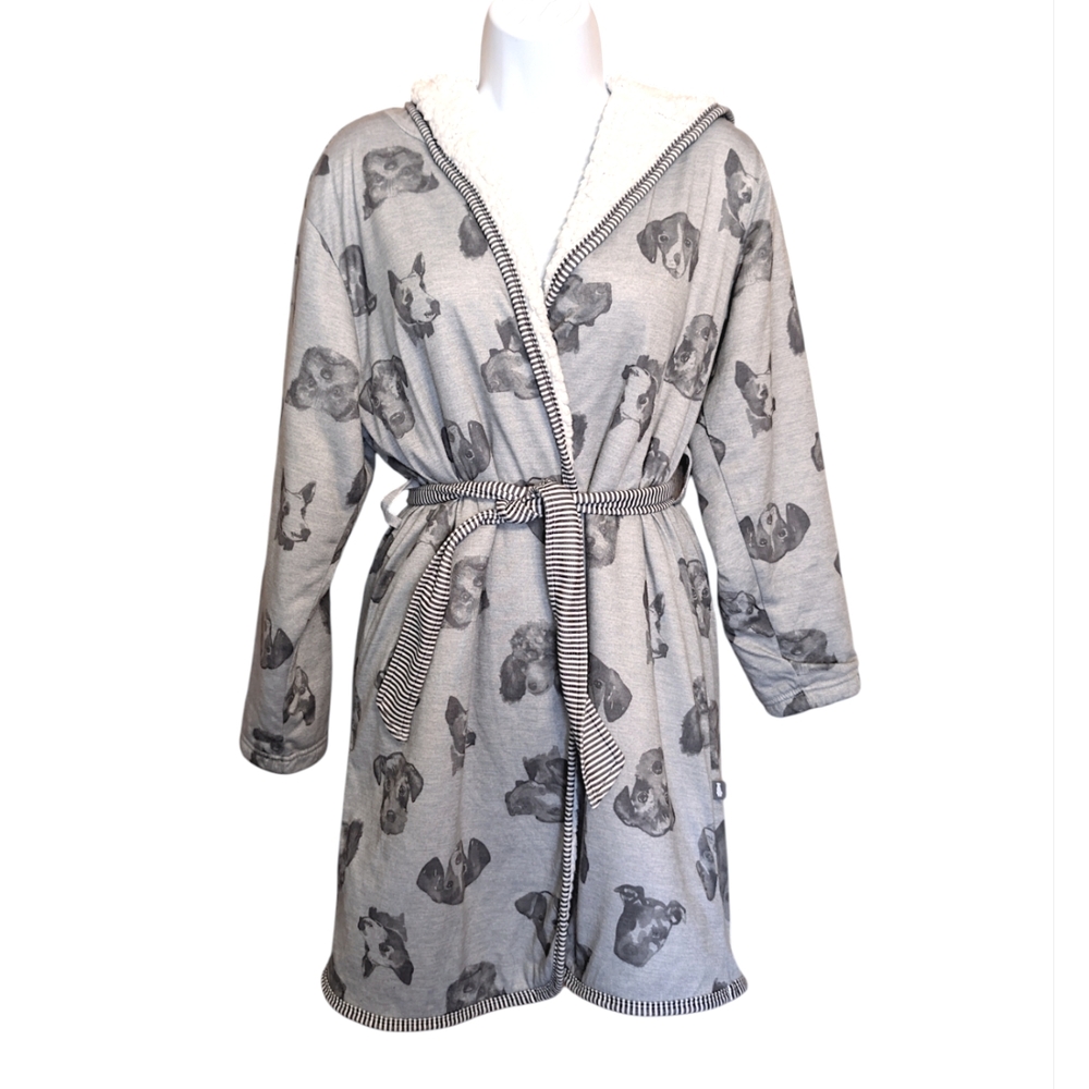 Woodrow & Friends puppy print robe